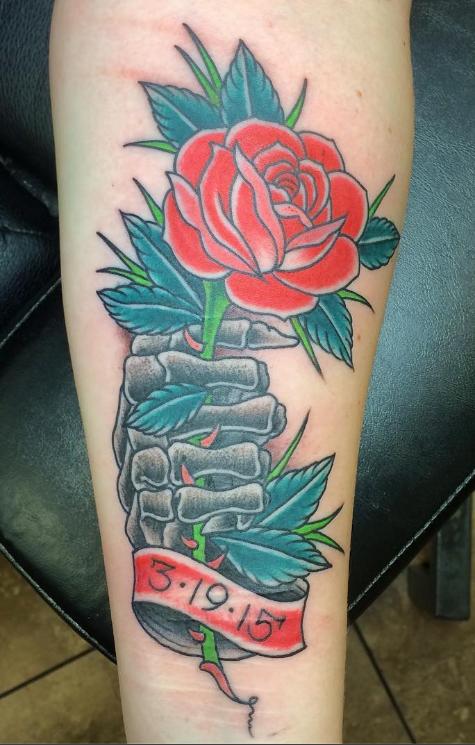 Dave Woodard tattoo dead rose
