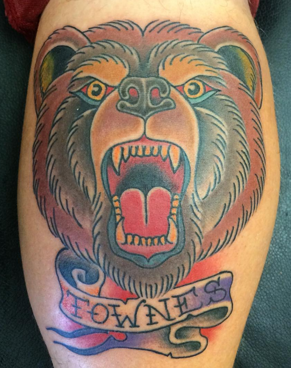 Dave Woodard tattoo bear old school