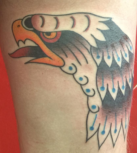 Chip Baskin tattoo eagle old school