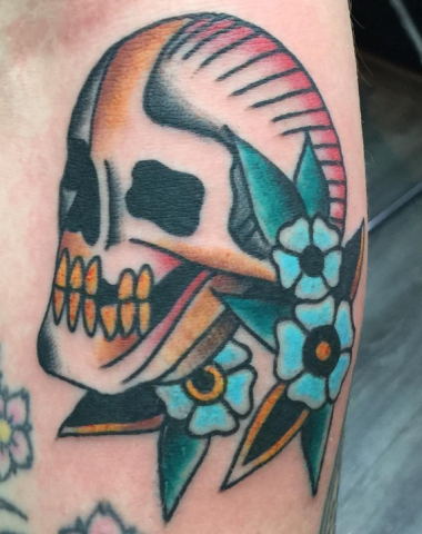 Chip Baskin skull old school