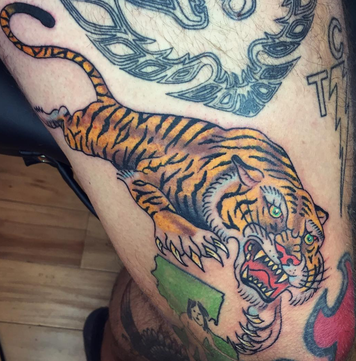 Andy Perez tattoo tiger