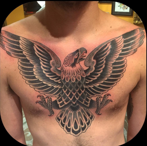 Ben Cheese Ltd Tattoo eagle chest old school