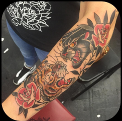 Ben Cheese Ltd Tattoo panther tiger old school