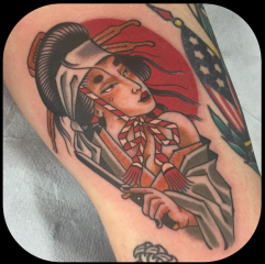Ben Cheese Ltd Tattoo oriental samurai girl