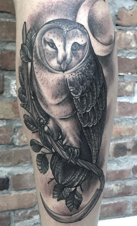 Guy Ursitti  tattoo tatovering owl