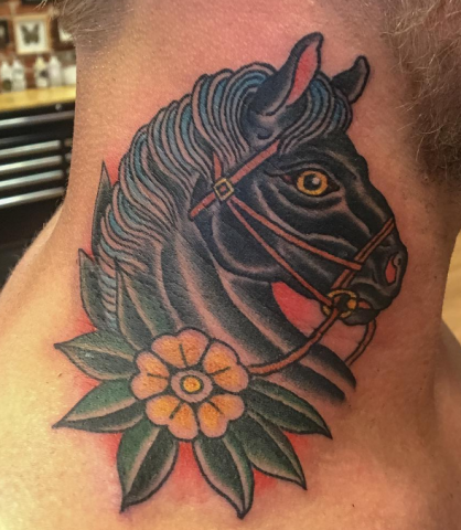 Dave Regan tattoo horse old school