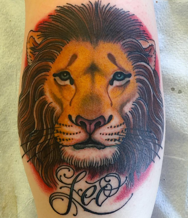 Dave Regan tattoo lion color