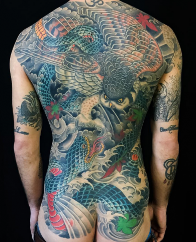 Dave Regan tattoo japanese oriental back