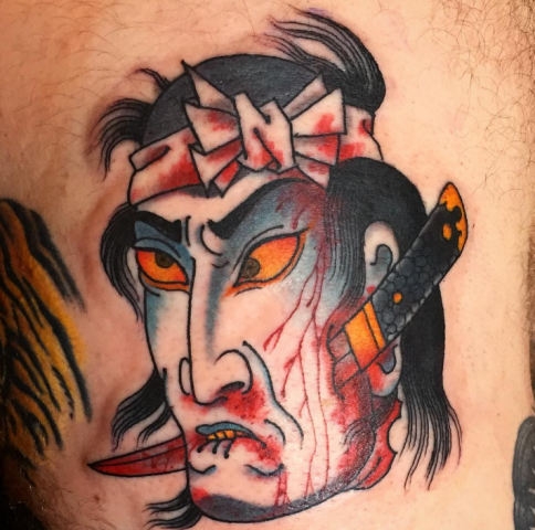 Dave Regan tattoo oriental japanese samurai