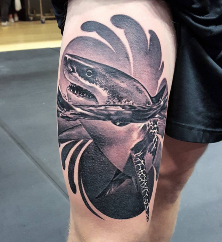 Jeppe Isbak Color Perception Tattoo shark