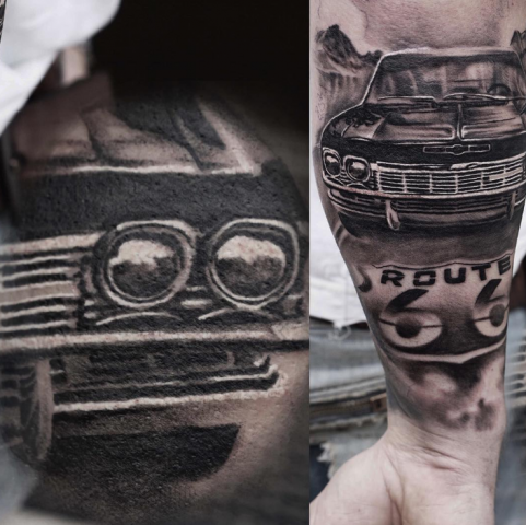 Jerre Tattoo Studio 73 black n grey realism